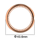 Hollow-Out Cover For Google Pixel Watch 3 41mm / Watch 2 / Watch , Rhinestone Decor PC Watch Frame Case - Electroplating Rose Gold - 7