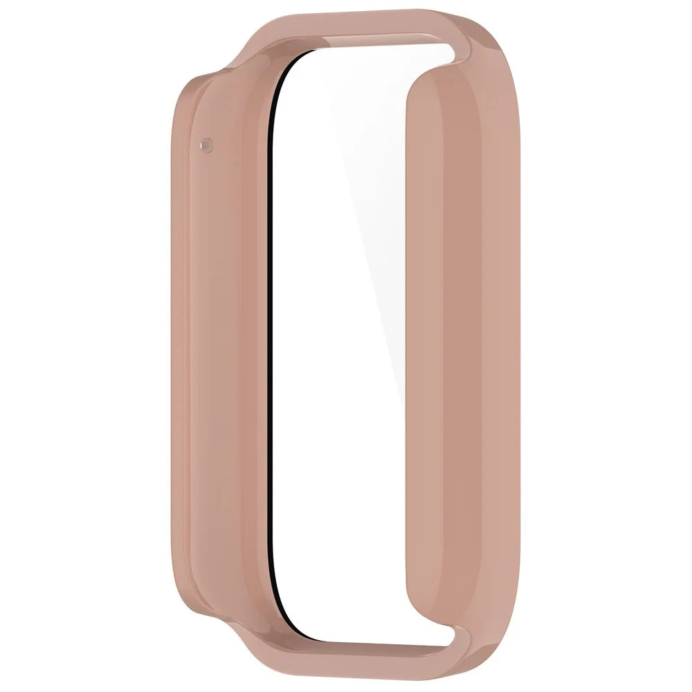 For Xiaomi Smart Band 9 Pro Case Hard PC Full Coverage Watch Cover with Tempered Glass Film - Pink - 4