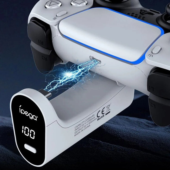 IPEGA PG-P5042 For Sony PlayStation 5 Game Controller LED Display 2000mAh External Battery Pack - 4