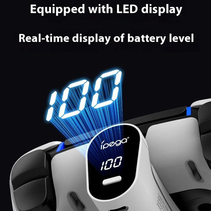 IPEGA PG-P5042 For Sony PlayStation 5 Game Controller LED Display 2000mAh External Battery Pack - 5