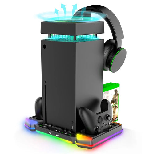 IPEGA PG-XBX028S For Xbox Series X Cooling Stand Dual Controller Charging Dock with RGB Light - 1