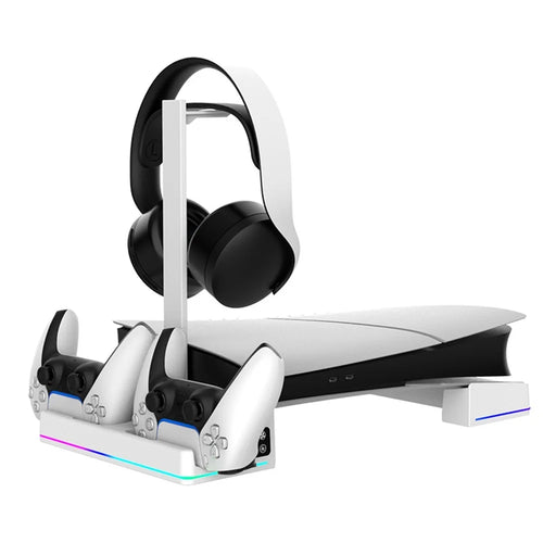 IPEGA PG-P5S039 For Sony PS5 Slim Game Console Horizontal Cooling Stand Gamepad Charging Base - 1