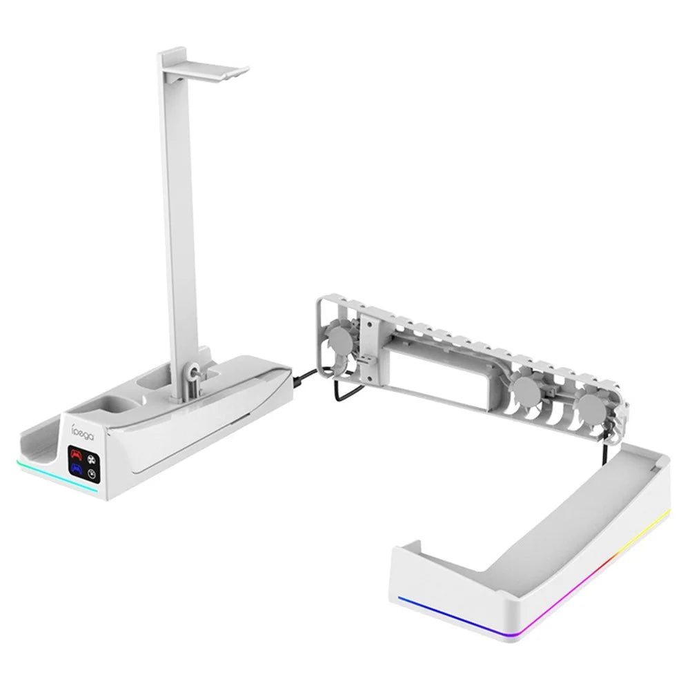 IPEGA PG-P5S039 For Sony PS5 Slim Game Console Horizontal Cooling Stand Gamepad Charging Base - 2