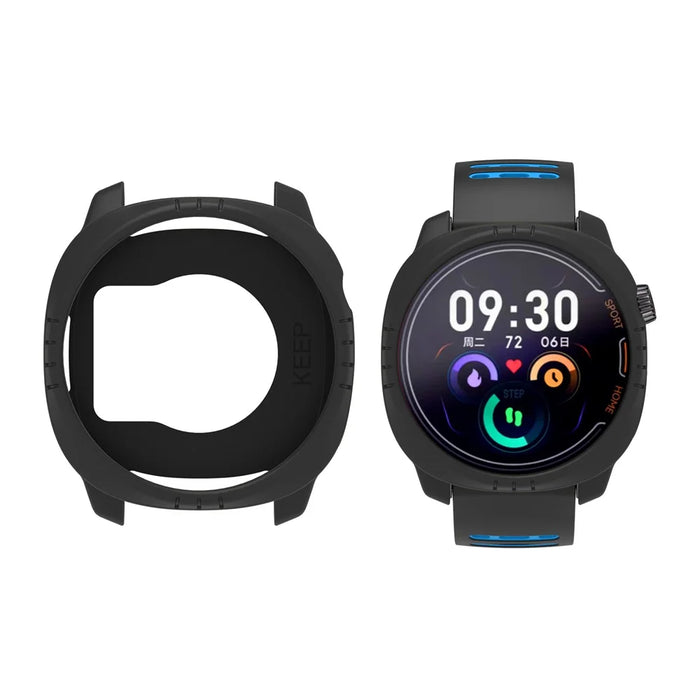 Silicone Cover for Keep Watch Pilot 1 Smart Watch Protective Case Shockproof Lightweight - Black - 1