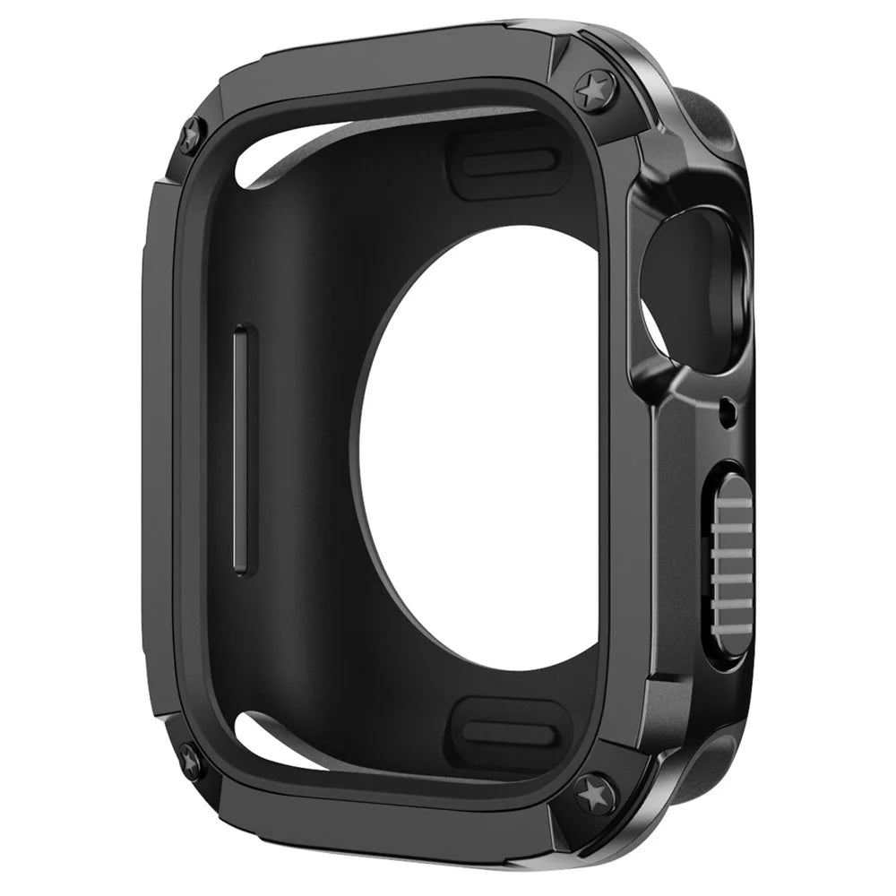 Watch Case Set for Apple Watch Series 11 / 10 42mm Hard PC+TPU Watch Frame Cover Combo - Black - 2