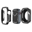 Watch Case Set for Apple Watch Series SE3 / SE2 / SE1 /  6 / 5 / 4 40mm  /  7  /  8  /  9 41mm Hard PC+TPU Watch Frame Cover Combo - Black - 1