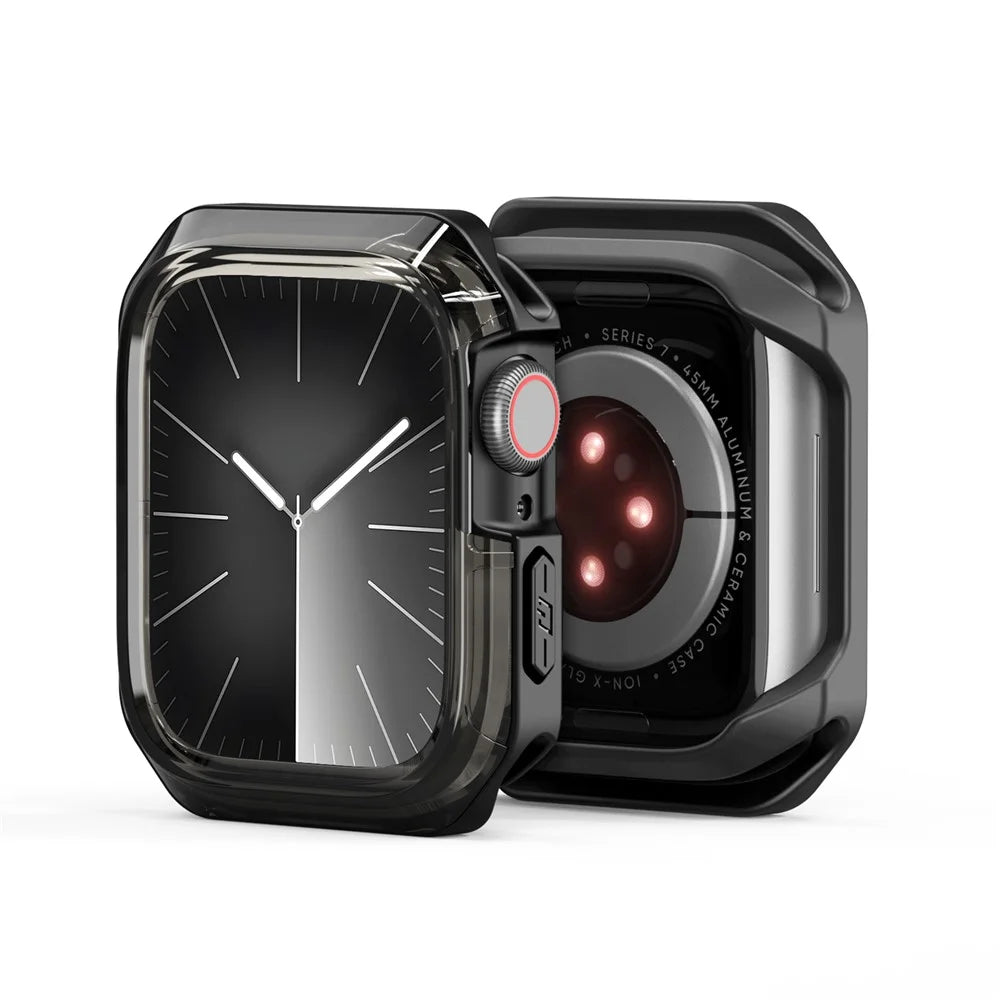DUX DUCIS For Apple Watch Series 11 / 10 42mm Case  Tamo SeriesPC+Silicone Watch Cover Protector - Translucent Black - 2