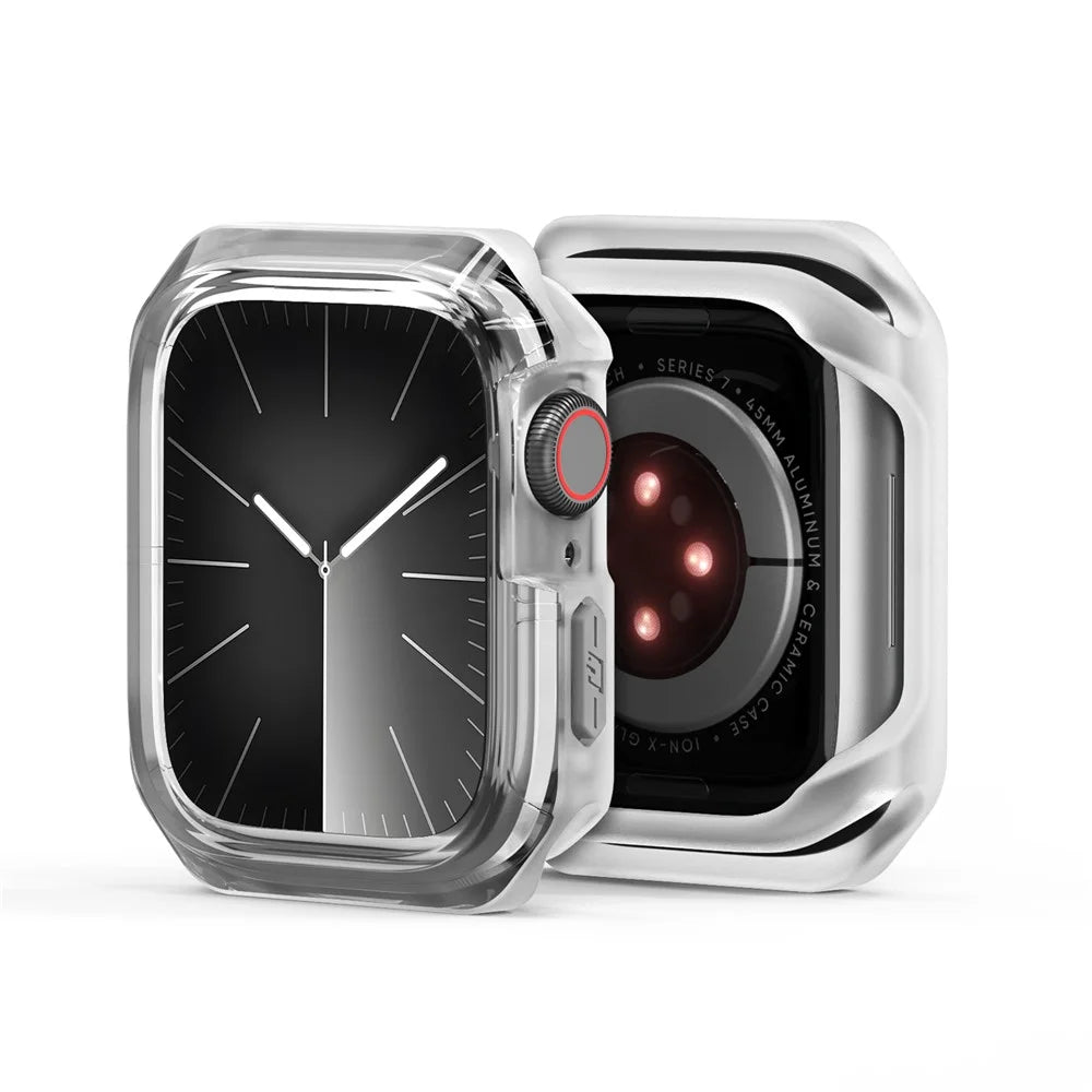 DUX DUCIS For Apple Watch Series 11 / 10 46mm Case  Tamo SeriesPC+Silicone Watch Cover Protector - Transparent White - 2