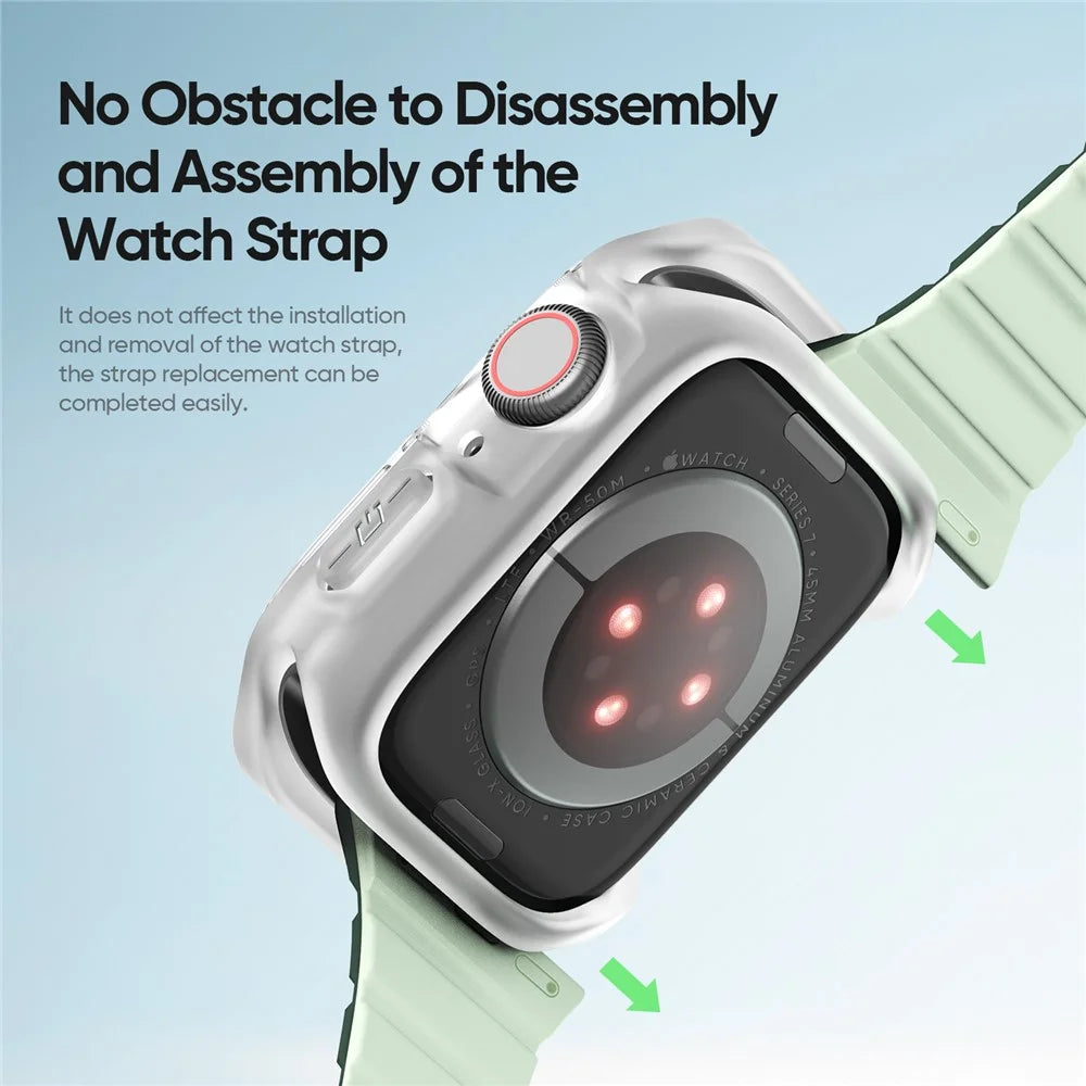DUX DUCIS For Apple Watch Series 11 / 10 46mm Case  Tamo SeriesPC+Silicone Watch Cover Protector - Transparent White - 5