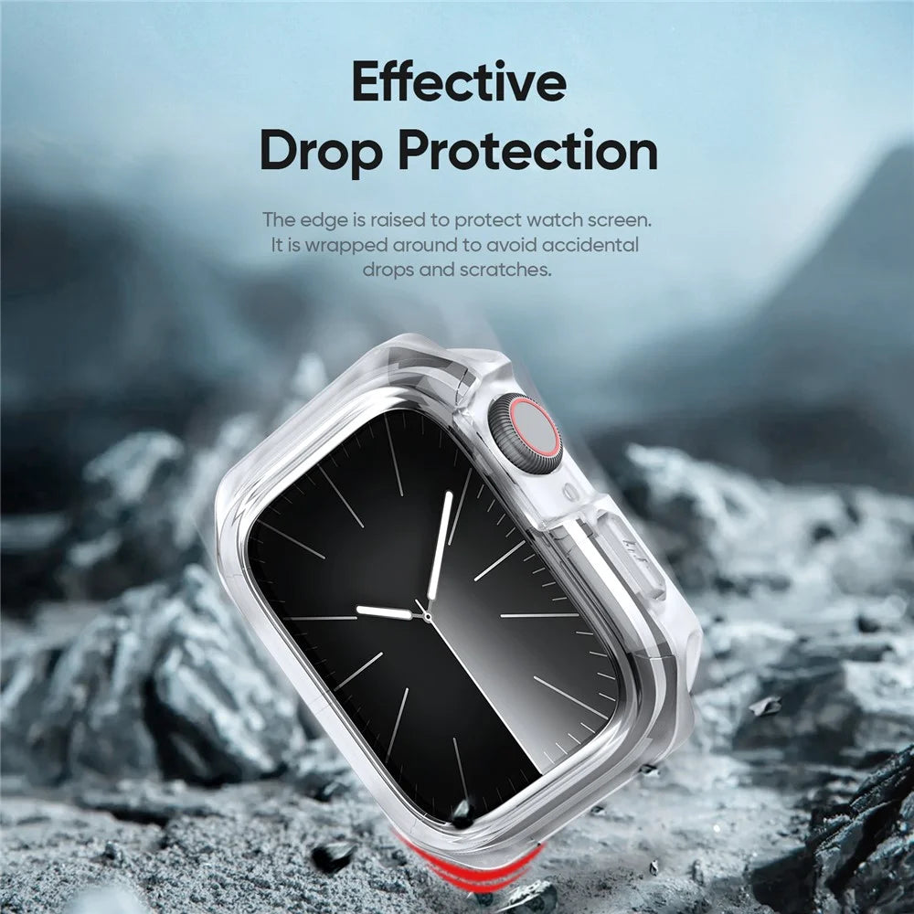 DUX DUCIS For Apple Watch Series 11 / 10 46mm Case  Tamo SeriesPC+Silicone Watch Cover Protector - Transparent White - 6