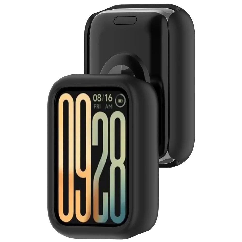 For Xiaomi Smart Band 9 Pro Hard PC Watch Case Scratch Resistant Hollow Protective Cover - Black - 6