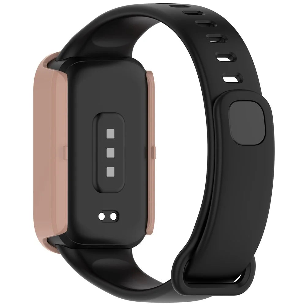For Xiaomi Smart Band 9 Active / Redmi Band 3 Watch Case PC Cover with Tempered Glass Screen Film - Pink - 6