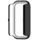 For Xiaomi Smart Band 9 Active / Redmi Band 3 Hollow-Out Cover Rhinestone Decor PC Watch Frame Case - Electroplating Black - 3
