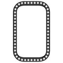 For Xiaomi Smart Band 9 Active / Redmi Band 3 Hollow-Out Cover Rhinestone Decor PC Watch Frame Case - Electroplating Black - 4