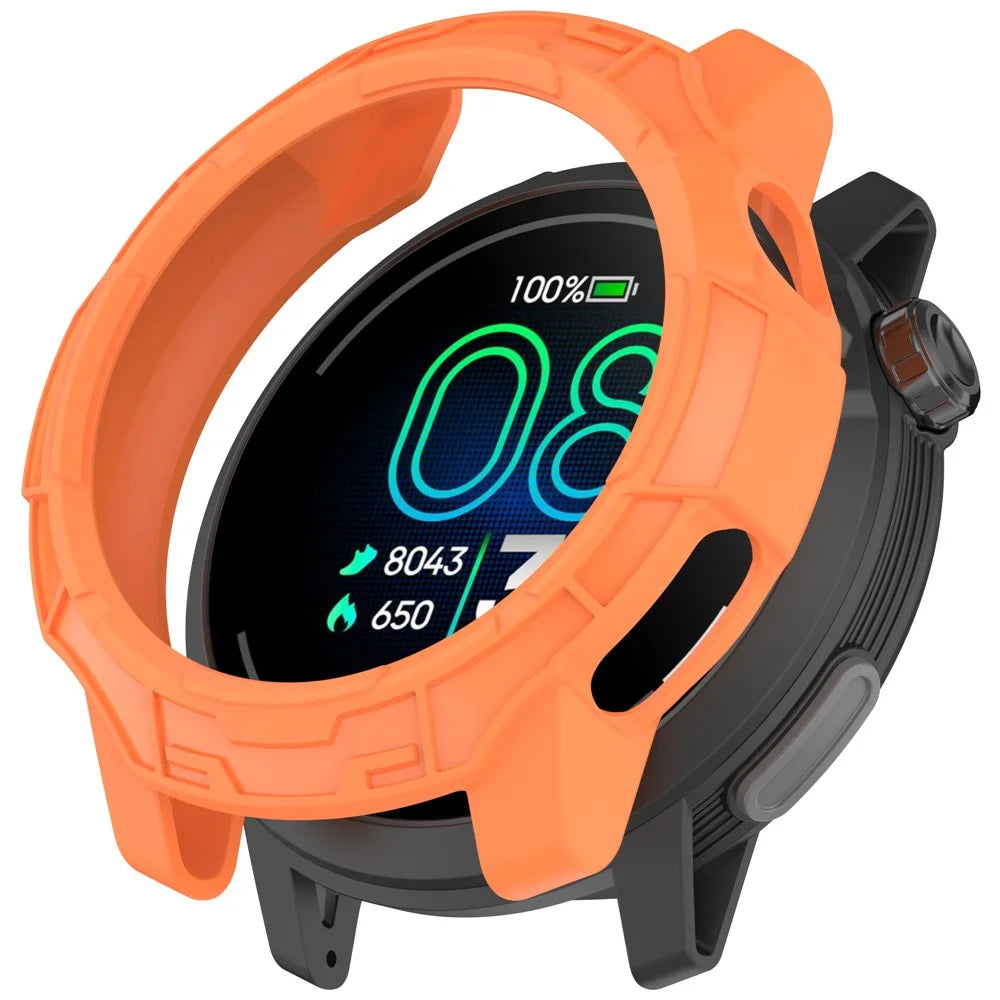 For Coros Pace Pro Soft TPU Watch Case Hollow Shockproof Bumper Frame Cover - Orange - 1