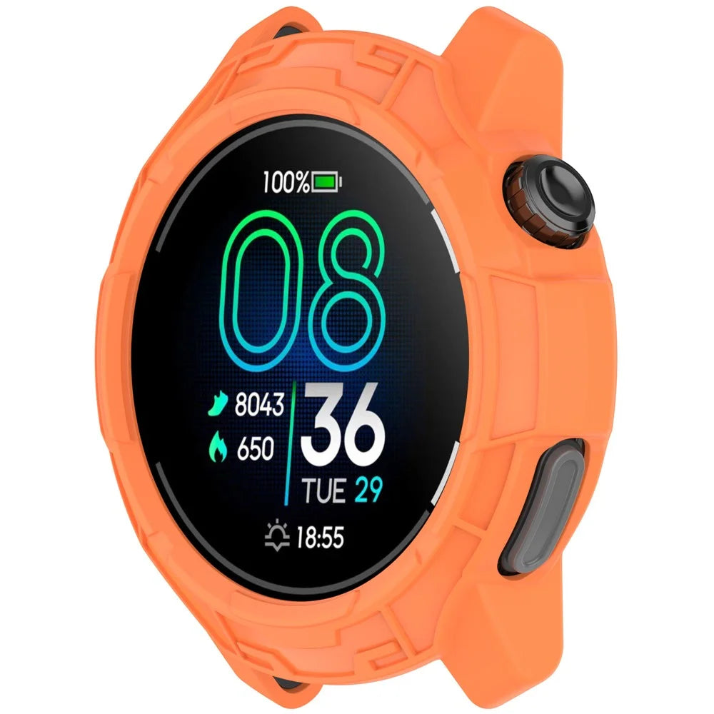For Coros Pace Pro Soft TPU Watch Case Hollow Shockproof Bumper Frame Cover - Orange - 5