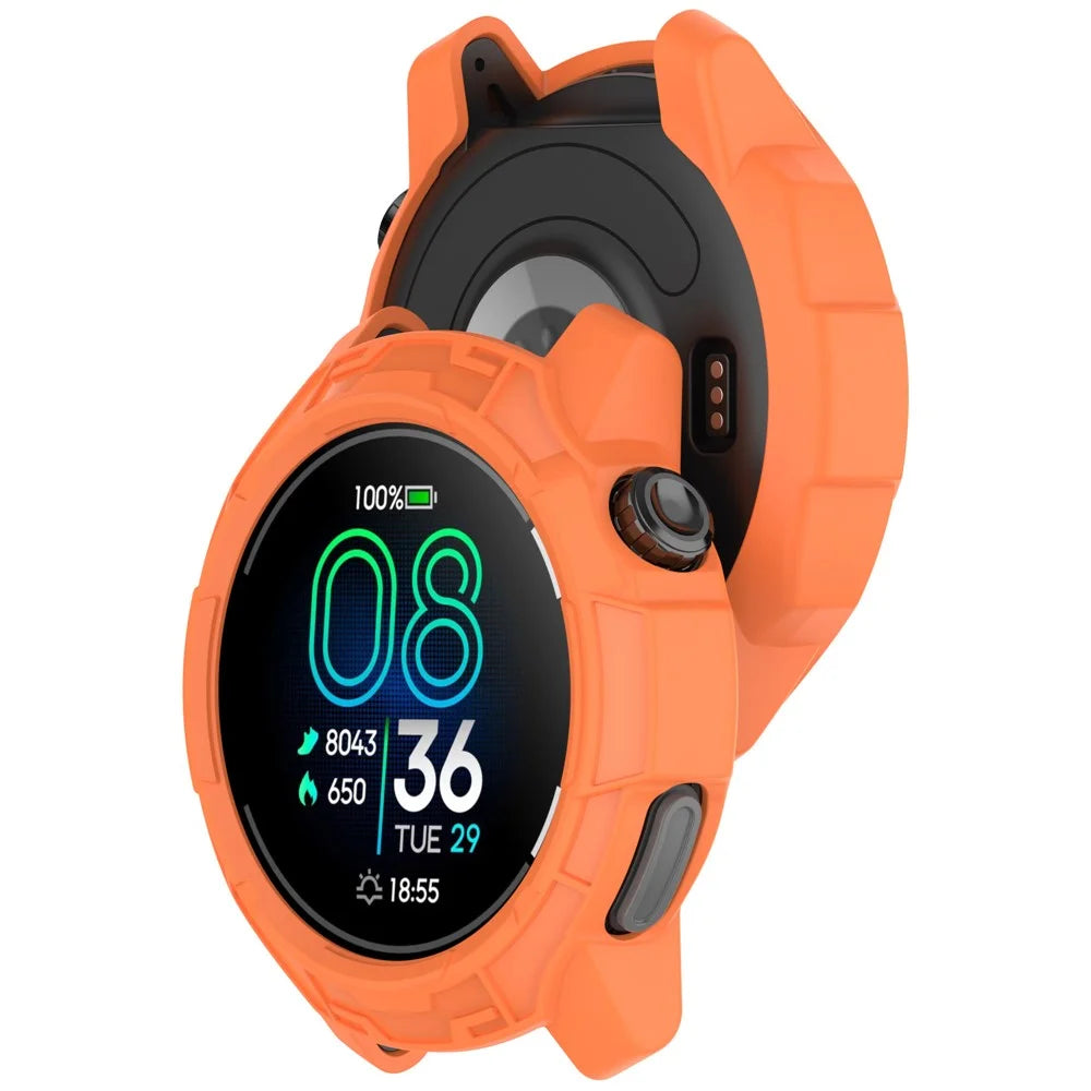 For Coros Pace Pro Soft TPU Watch Case Hollow Shockproof Bumper Frame Cover - Orange - 6