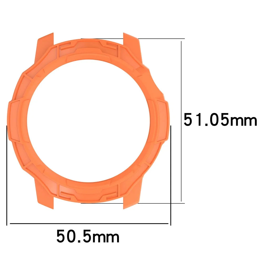 For Coros Pace Pro Soft TPU Watch Case Hollow Shockproof Bumper Frame Cover - Orange - 7