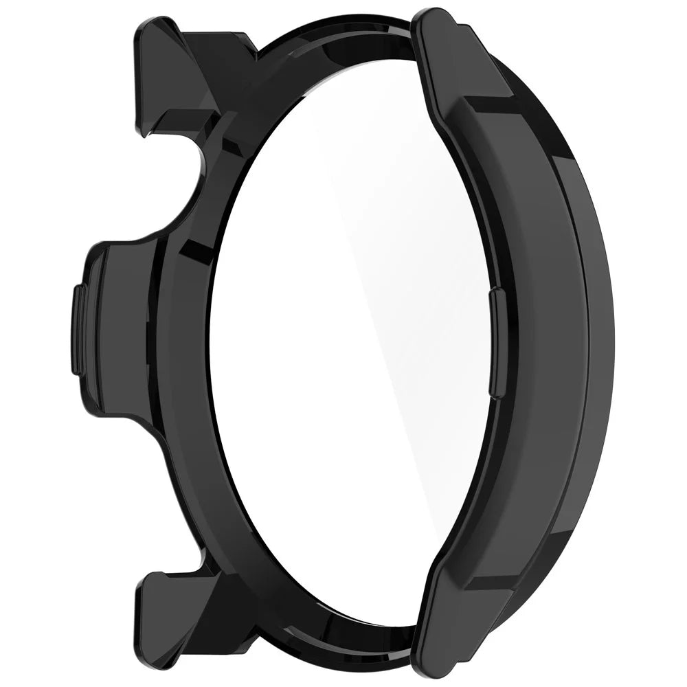 For Coros Pace Pro Watch Case PC Frame Cover with Tempered Glass Screen Film - Black - 3