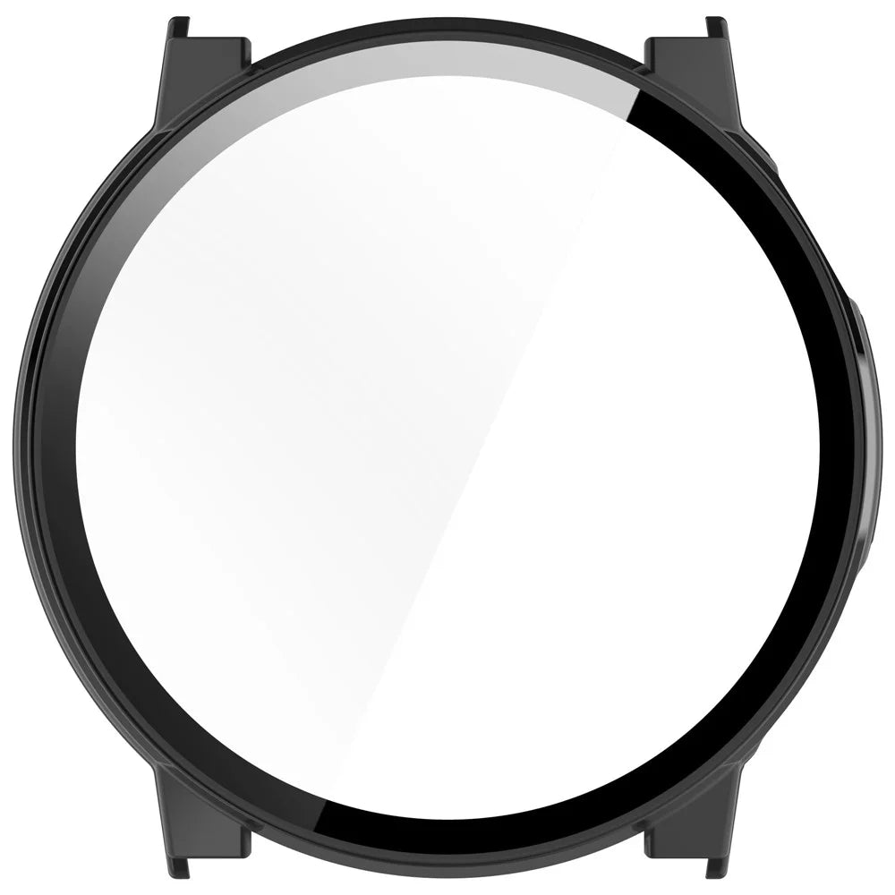 For Coros Pace Pro Watch Case PC Frame Cover with Tempered Glass Screen Film - Black - 4