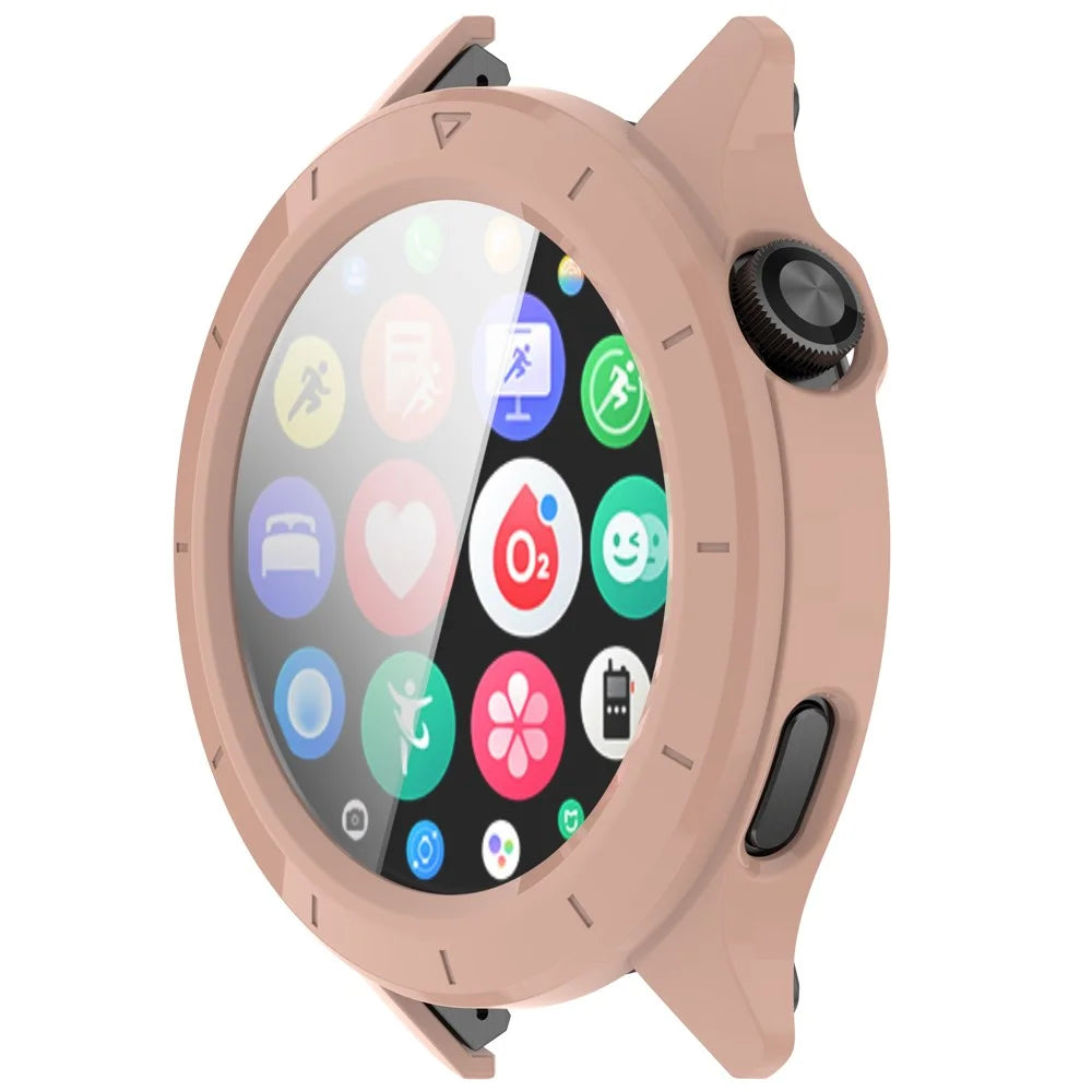 For Xiaomi Watch S4 / S4 eSIM Version Watch Case PC Frame Cover with Tempered Glass Screen Film - Pink - 2