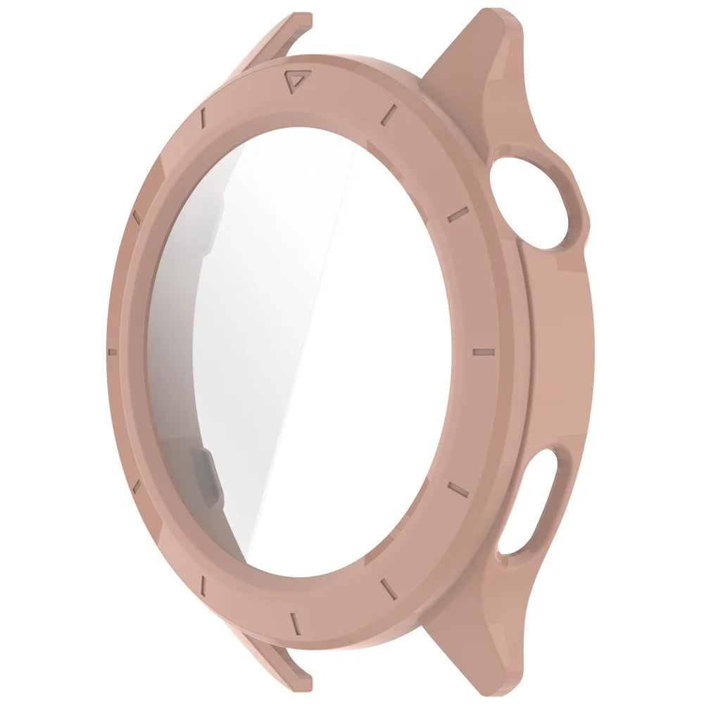 For Xiaomi Watch S4 / S4 eSIM Version Watch Case PC Frame Cover with Tempered Glass Screen Film - Pink - 3