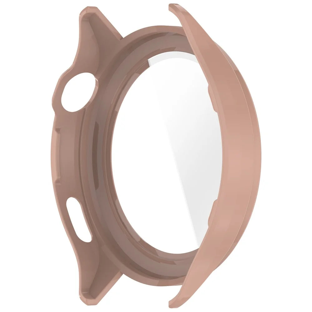 For Xiaomi Watch S4 / S4 eSIM Version Watch Case PC Frame Cover with Tempered Glass Screen Film - Pink - 4