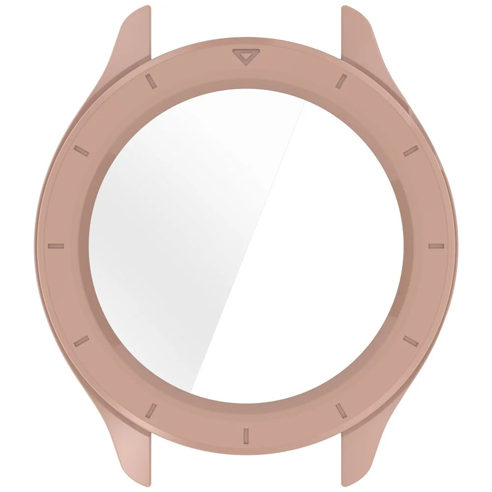 For Xiaomi Watch S4 / S4 eSIM Version Watch Case PC Frame Cover with Tempered Glass Screen Film - Pink - 5