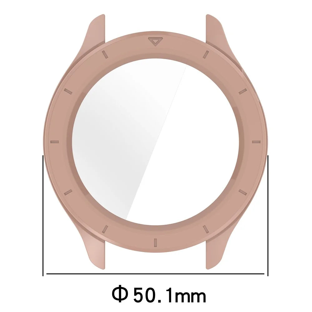 For Xiaomi Watch S4 / S4 eSIM Version Watch Case PC Frame Cover with Tempered Glass Screen Film - Pink - 7
