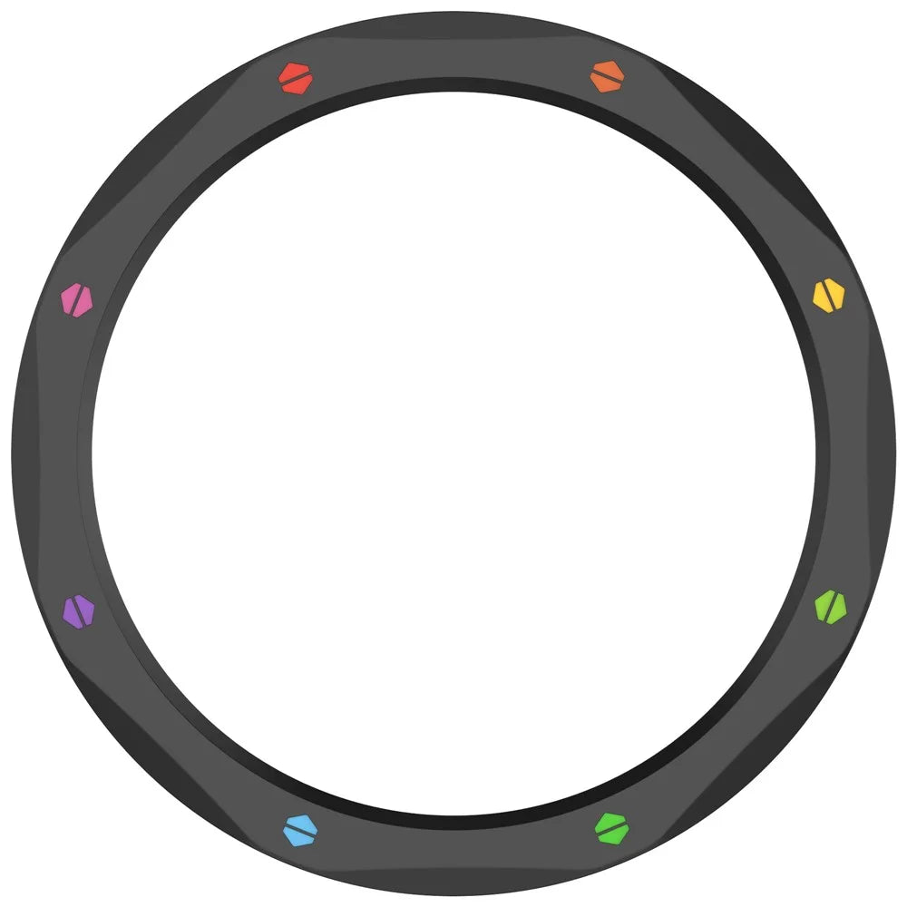 For Xiaomi Watch S4 / S4 eSIM Version / S3 / S3 eSIM Version Bezel Ring 316 Stainless Steel Bezel Loop Cover - Black+Rainbow - 3