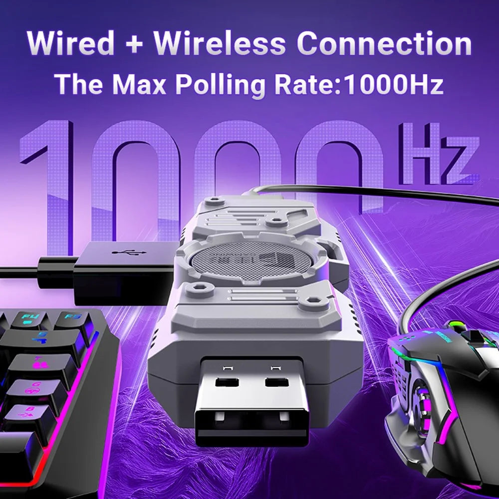 GAMWING M9 Wired + Bluetooth-compatible Dual Mode Mobile Game Converter for iOS Android Harmonyos - 7
