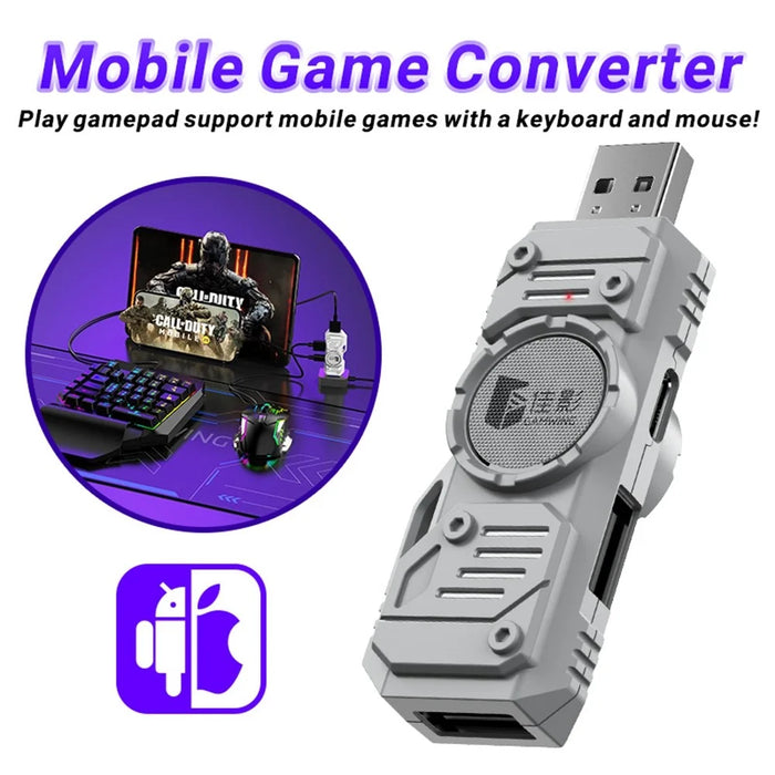 GAMWING M9 5-in-1 Wired + Bluetooth-compatible Dual Mode Mobile Game Converter with Keyboard and Mouse Set - 4