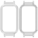 For Xiaomi Smart Band 9 Active / Redmi Band 3 Watch Case Semi-Enclosed Hollow PC Cover - Matte Silver - 4