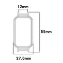 For Xiaomi Smart Band 9 Active / Redmi Band 3 Watch Case Semi-Enclosed Hollow PC Cover - Matte Silver - 7