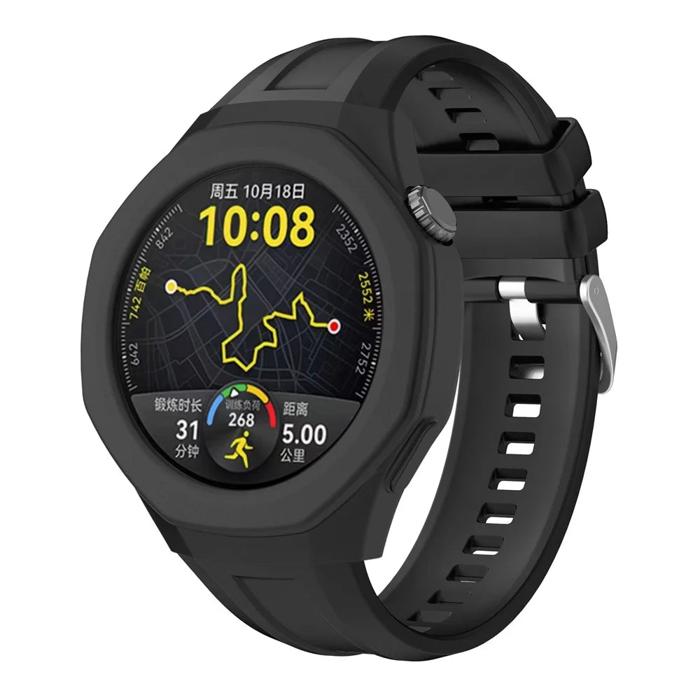 For Huawei Watch GT 5 Pro 46mm Watch Case Soft Silicone Watch Cover - Black - 3