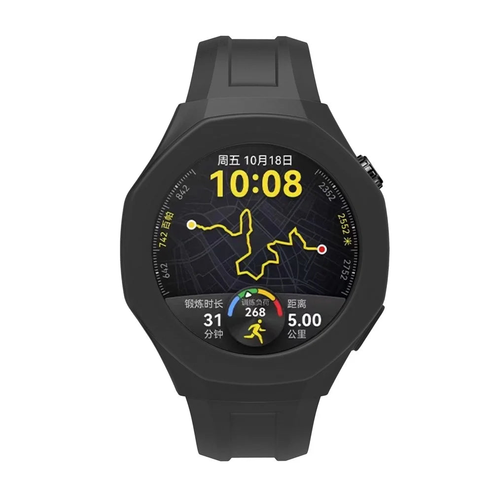 For Huawei Watch GT 5 Pro 46mm Watch Case Soft Silicone Watch Cover - Black - 5