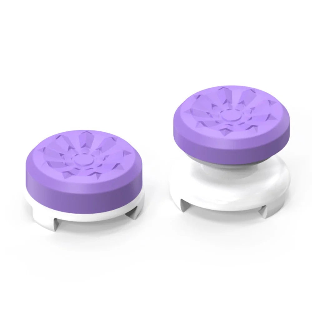 2Pcs Silicone Thumb Stick Grips for Sony PlayStation 5 / 4 / 8BitDo Ultimate Controller Anti-Slip Thumb Caps - Purple - 1