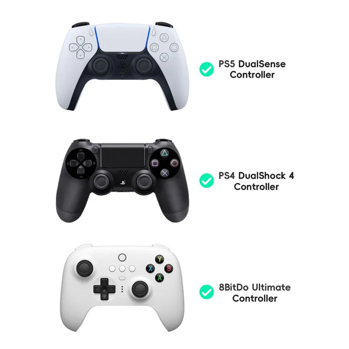 2Pcs Silicone Thumb Stick Grips for Sony PlayStation 5 / 4 / 8BitDo Ultimate Controller Anti-Slip Thumb Caps - Purple - 3