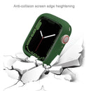 Silicone Protective Case For Apple Watch Series 9  /  8  /  7 45mm Candy Color Shockproof Watch Cover - Pine Needle Green - 2