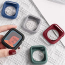 Silicone Protective Case For Apple Watch Series 9  /  8  /  7 45mm Candy Color Shockproof Watch Cover - Pine Needle Green - 4