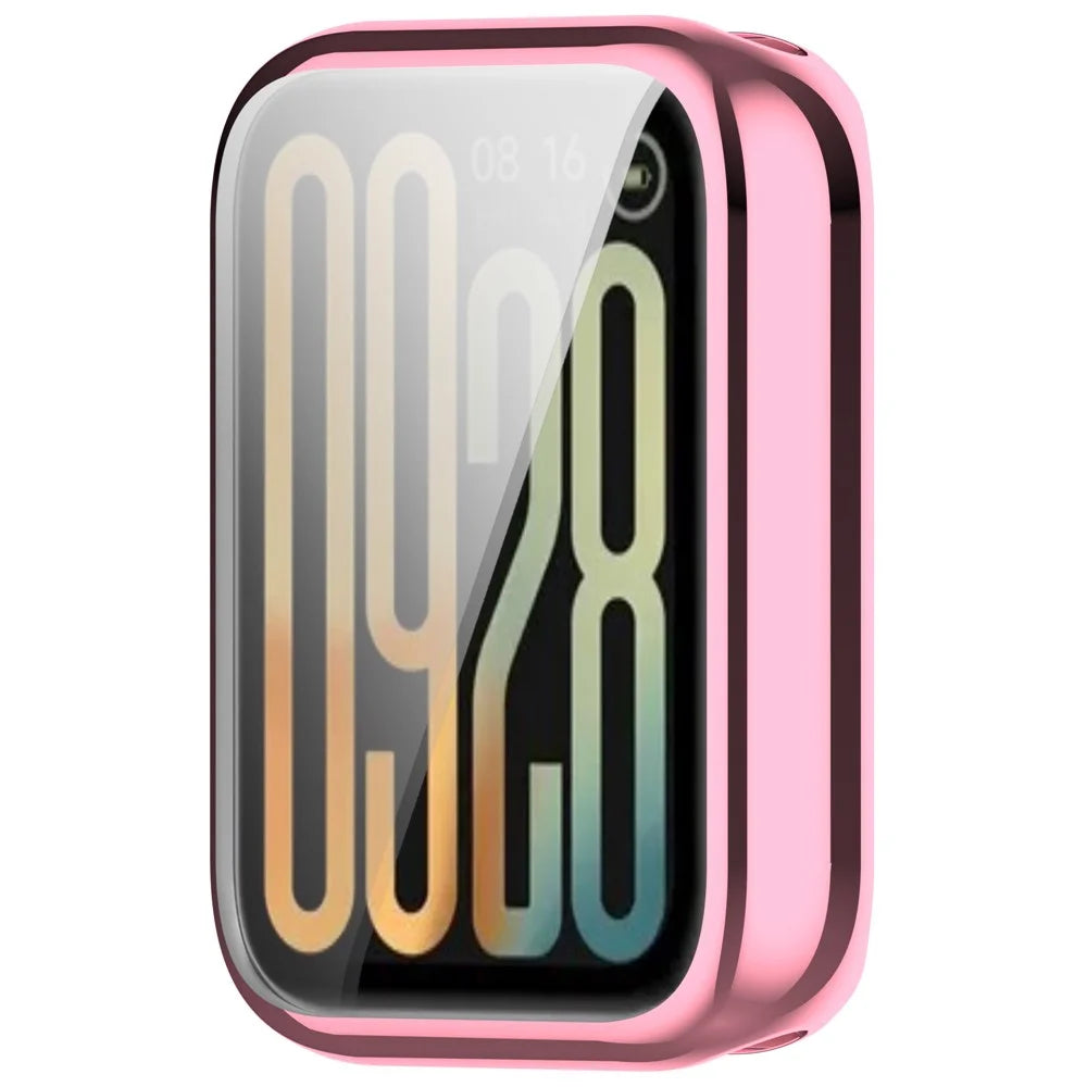 For Xiaomi Smart Band 9 Pro Watch Case All-Around TPU Electroplating Protective Cover - Pink - 5