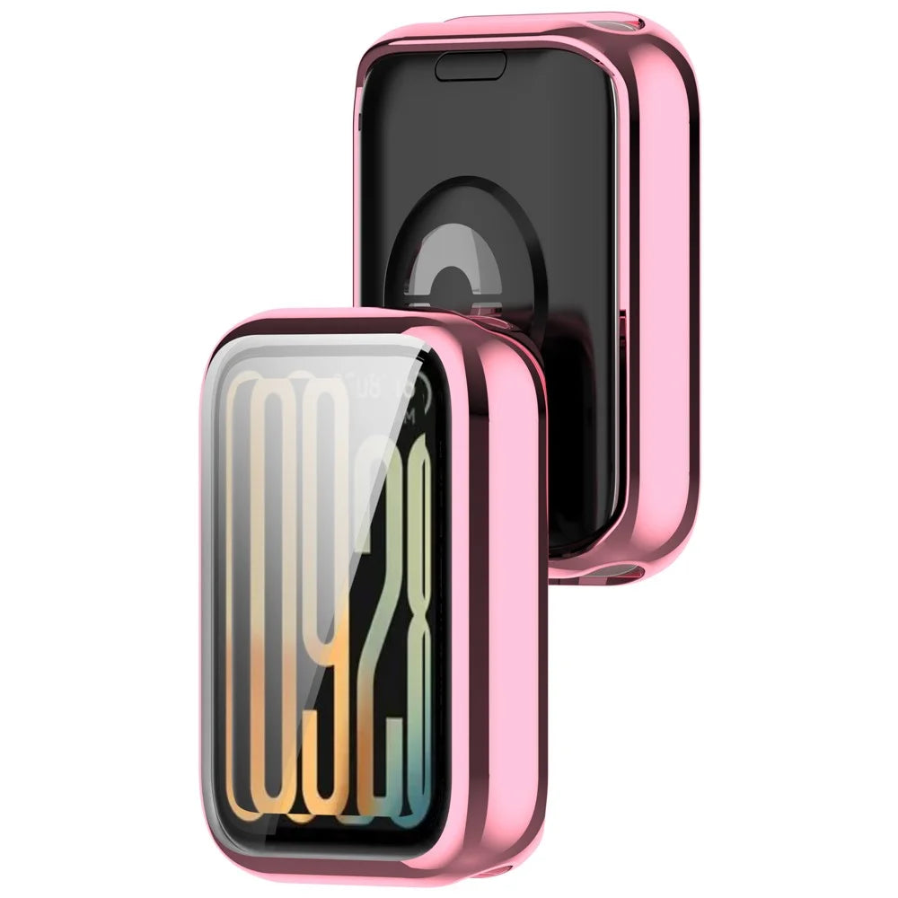 For Xiaomi Smart Band 9 Pro Watch Case All-Around TPU Electroplating Protective Cover - Pink - 6