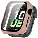For Honor Watch 5 Case Hard PC All-Around Watch Cover with Tempered Glass Film - Pink - 1