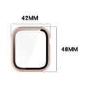 For Honor Watch 5 Case Hard PC All-Around Watch Cover with Tempered Glass Film - Pink - 7