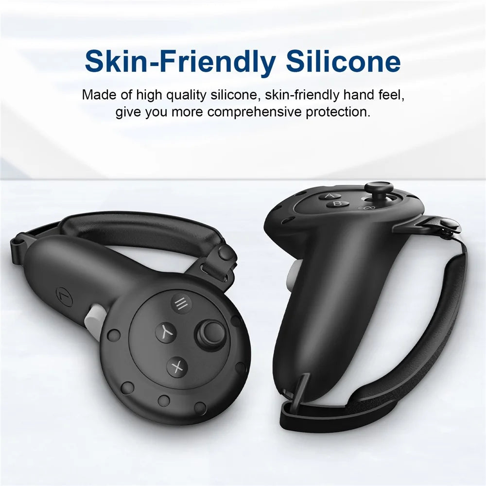 For Meta Quest 3S / 3 Controller Grips Silicone Cover with Straps and Lens Protector - 4