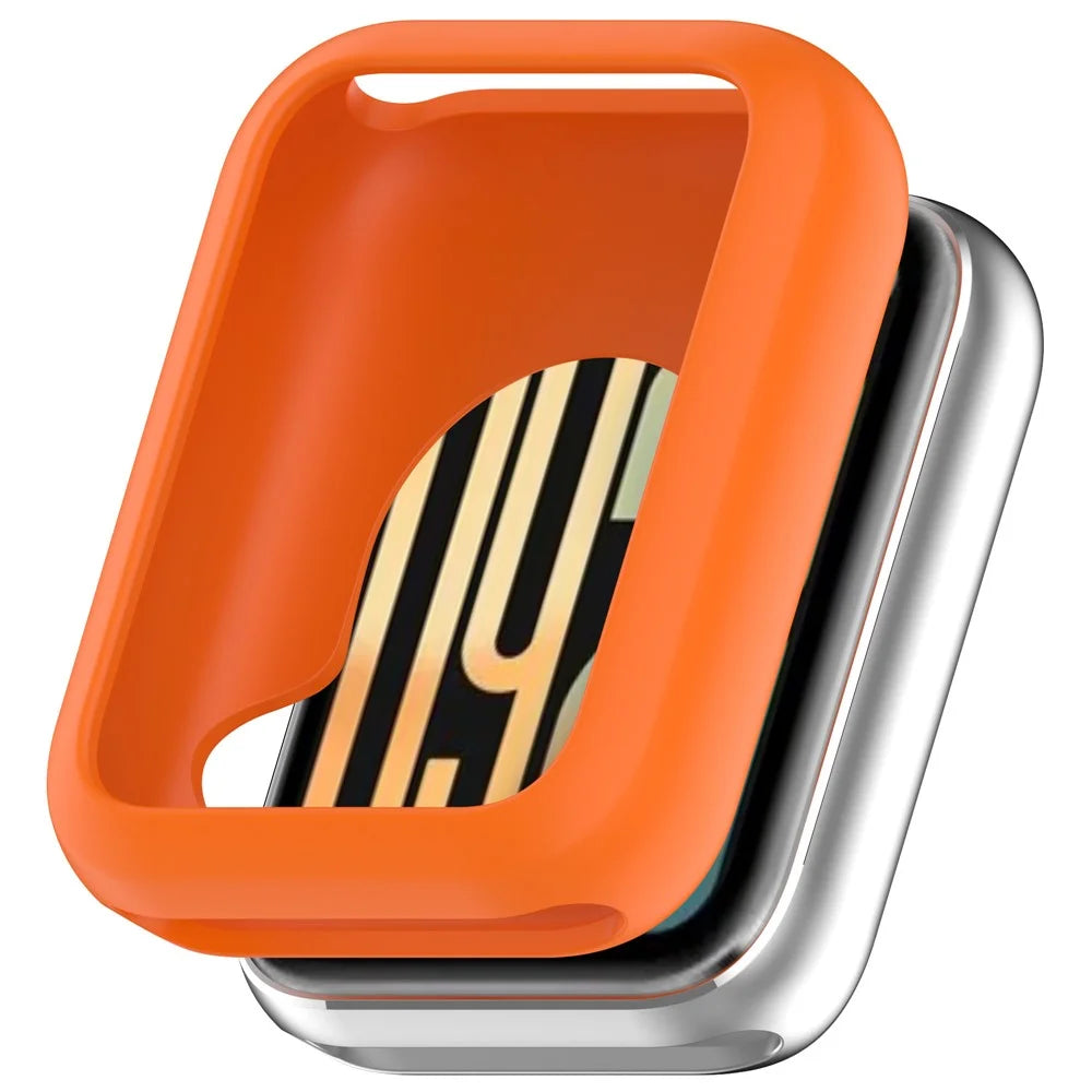 For Xiaomi Smart Band 10 Pro / 9 Pro Case Soft Silicone Protective Frame Cover - Orange - 1