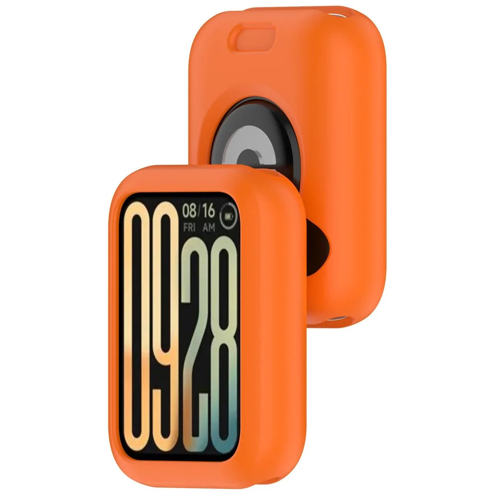 For Xiaomi Smart Band 10 Pro / 9 Pro Case Soft Silicone Protective Frame Cover - Orange - 4