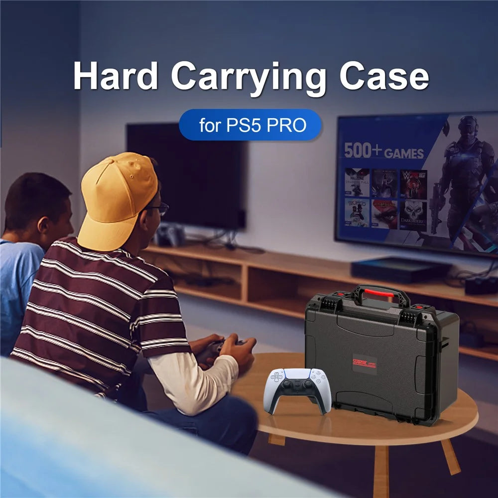 STARTRC GAMES For Sony PlayStation 5 Pro Console Waterproof Storage Case Organizer Portable Travel Carry Box - 5