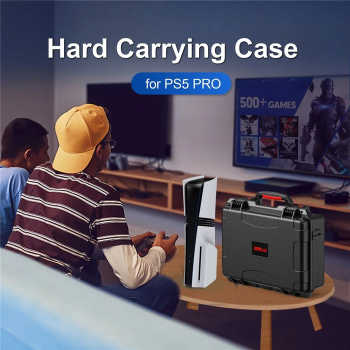 STARTRC GAMES For Sony PlayStation 5 Pro Console ABS Waterproof Storage Case with Portable Handle - 3