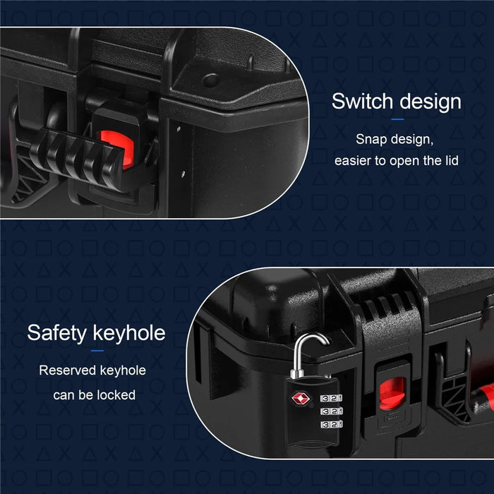 STARTRC GAMES For Sony PlayStation 5 Pro Console ABS Waterproof Storage Case with Portable Handle - 6